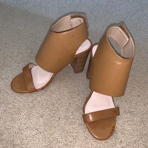 Tan high heels